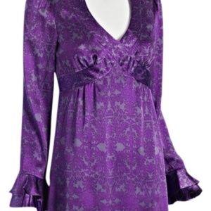 Nanette Lepore  Purple Capriccio Silk  Dress NWT